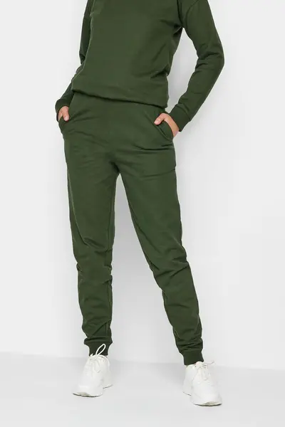 Image of Long Tall Sally Tall Cuffed Drawstring Joggers Green