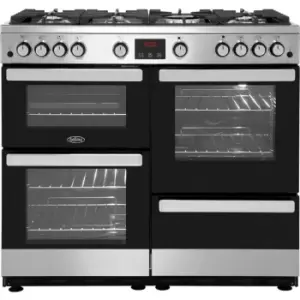 Image of Belling CookcentreX100G 100cm Gas Range Cooker - Stainless Steel - A/A Rated