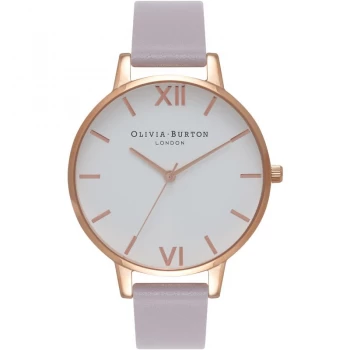 Image of White Dial Grey Lilac & Rose Gold Watch