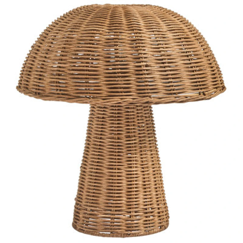 Image of Beliani Table Lamp Mushroom Alero Rattan Natural