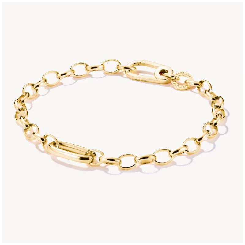 Image of Thomas Sabo C1202-413-39-L17 Gold-Plated Charm Bracelet with Jewellery