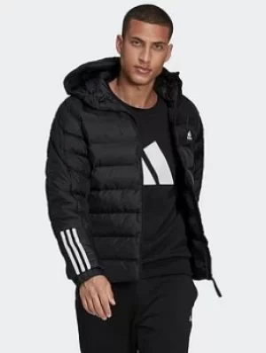 Image of adidas Itavic 3-stripes Midweight Hooded Jacket, Black, Size 2XL, Men