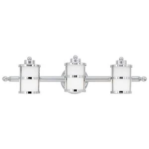 Image of 3 Light Bathroom Over Mirror Light Polished Chrome IP44, G9