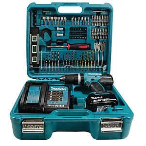 Image of Makita DHP453FX12 18V Cordless Combi Drill 1 X 3.0Ah Li-Ion LXT Battery With 101 Piece Drill And Driver Set