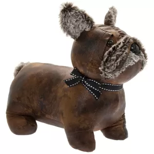 Image of Faux Leather French Bulldog Doorstop By Lesser & Pavey