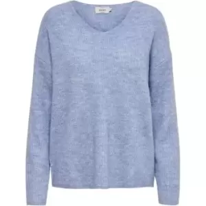 Image of Only V Neck Jumper Womens - Blue