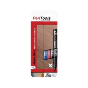 Image of Pentel N50S Permanent Marker Bullet Assorted (Pack of 4) N50S-PRO4ABCEU