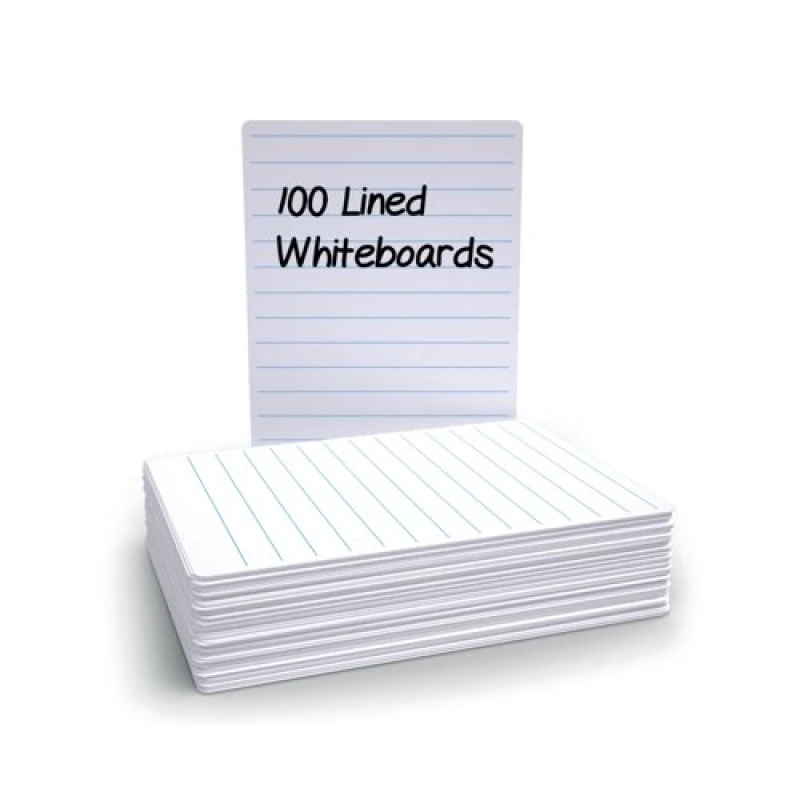 Image of Economy Drywipe Boards 500 Micron Lined Portrait A4 (Pack of 100) WBL100