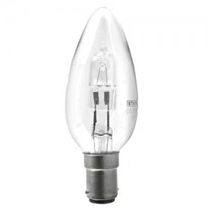 Image of Status 28W Halogen Small Bayonet Cap Candle Bulb - Single