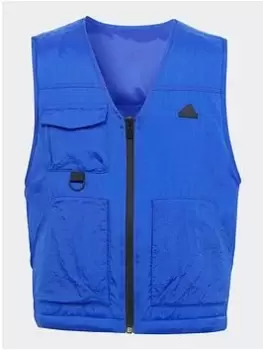Image of Boys, adidas City Escape All Purpose Padded Pocket Vest, Blue, Size 9-10 Years