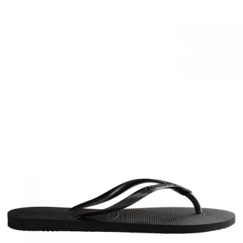 Image of Havaianas Slim Flip Flops - Black 0090
