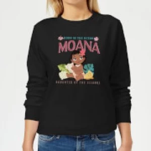 Image of Moana Born In The Ocean Womens Sweatshirt - Black
