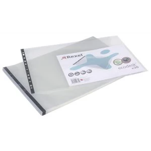 Image of Rexel Eco A3 Punched Pocket Top Opening Landscape Pack of 30 Pockets