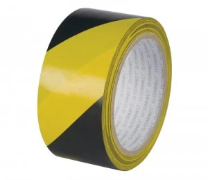 Image of Qconnect Hazard Tape 48mmx20m Yllw Blk - 6 Pack