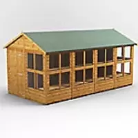 Image of Power Garden Shed 168PAPS Golden Brown 16x8