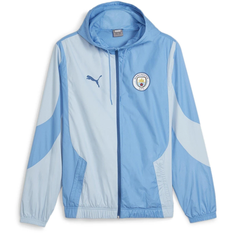 Image of Puma Manchester City Pre-Match Woven Jacket Adults - Blue Blue L