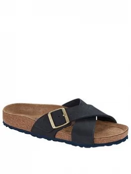 Image of Birkenstock Siena Nubuck Sandal - Midnight, Midnight, Size 7, Women