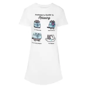 Image of Pusheen Womens/Ladies Guide To Relaxing T-Shirt (L) (White)