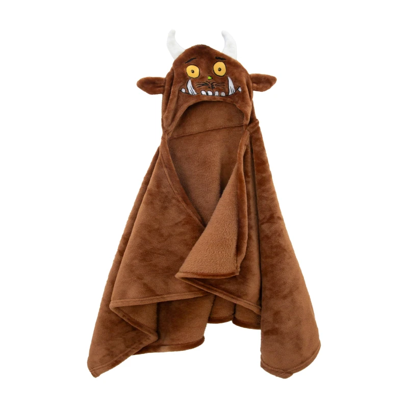 Image of Gruffalo The Gruffalo Woodland Hooded Blanket with 3D Hood Brown unisex 132 x 70cm