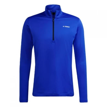 Image of adidas Terrex Everyhike Half-Zip Fleece Jacket Mens - Bold Blue