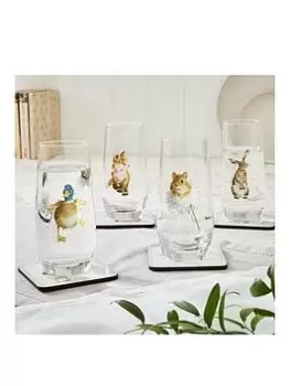 Image of Royal Worcester Wrendale Designs Hi Ball Set Of 4 Glasses