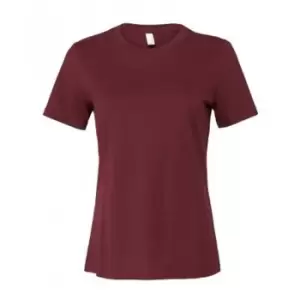 Image of Bella + Canvas Womens/Ladies Relaxed Jersey T-Shirt (S) (Maroon)