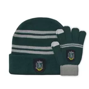 Image of Harry Potter Beanie & Gloves Set for Kids Slytherin