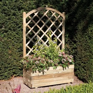 Image of Rowlinson Rectangular Garden Planter with Lattice