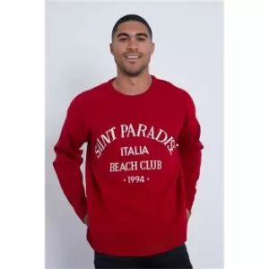 Image of I Saw It First Saint Paradise Slogan Jumper - Red