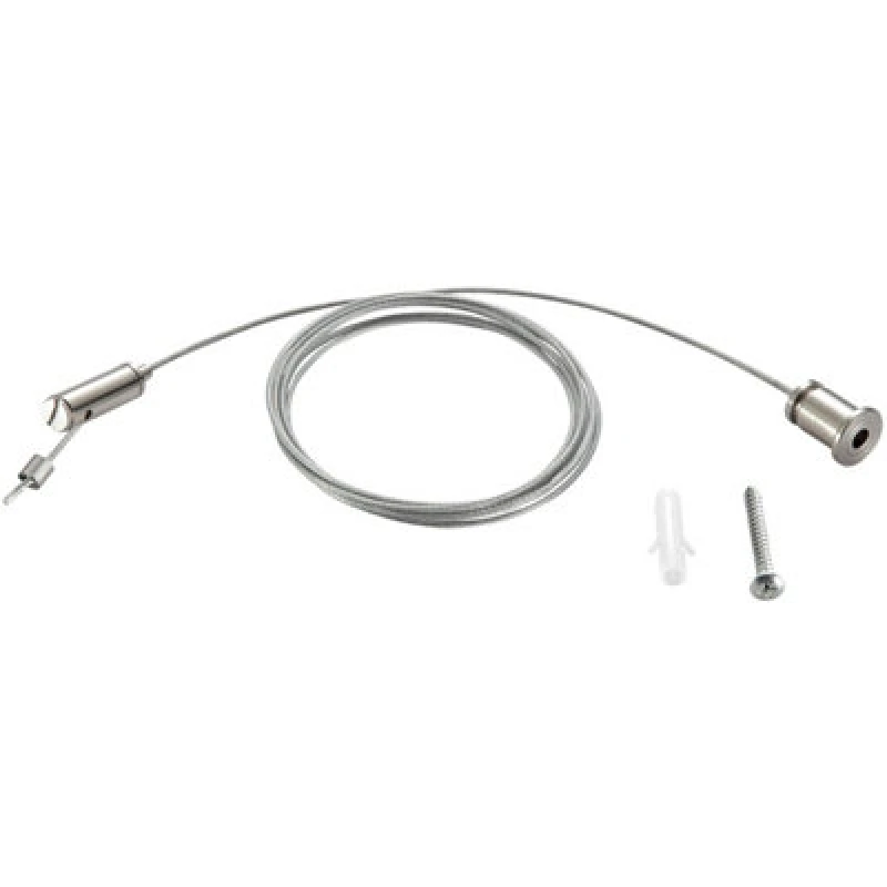 Image of Loops Track Lighting Suspension Kit - 200mm to 3000mm - 25kg Limit - Bright Zinc Multi