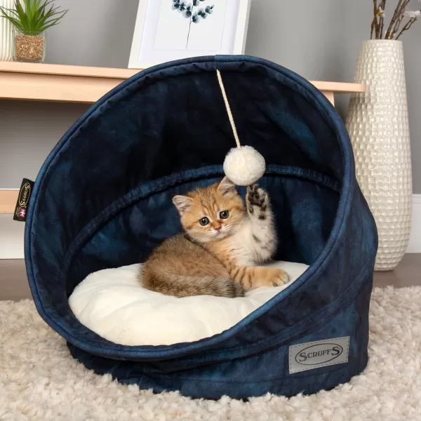 Image of Scruffs Kensington Cat Bed Navy Blue