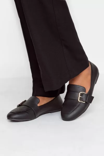 Image of Wide & Extra Wide Fit Buckle Faux Leather Loafer