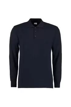Image of Pique Long Sleeve Polo Shirt
