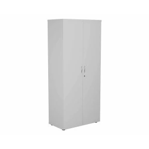 Image of TC Office Cupboard with Lockable Doors with 4 Shelves Height 1800mm, White