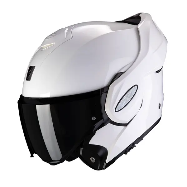 Image of Scorpion Exo-Tech Evo Solid White Modular Helmet M