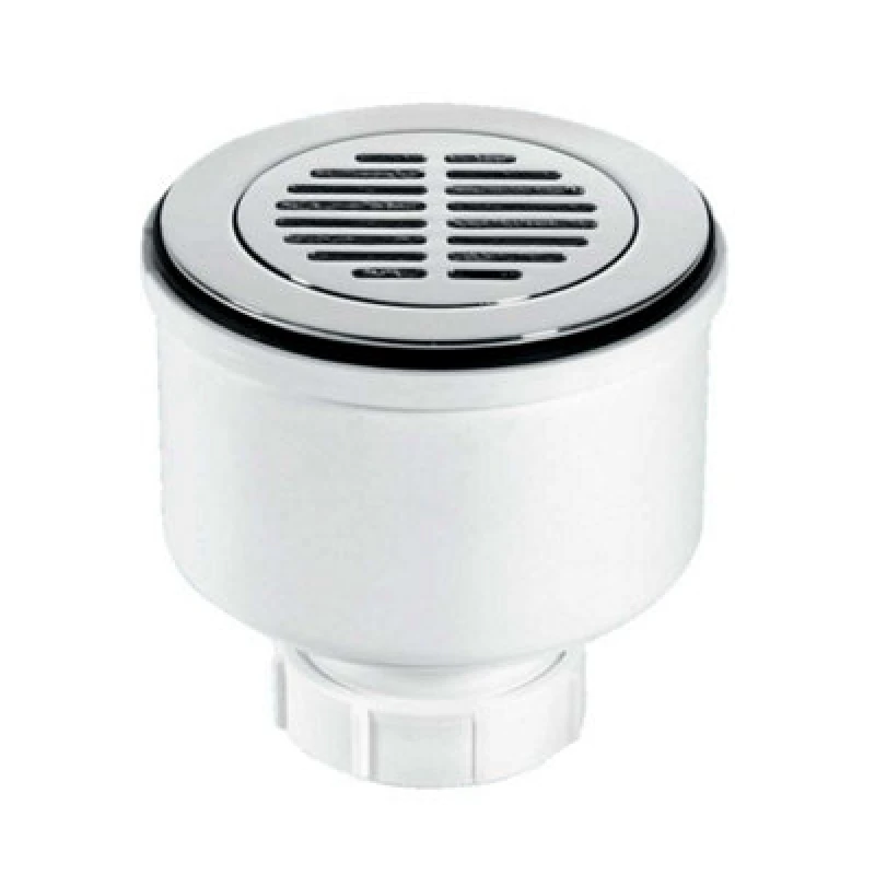 Image of McAlpine ST90CPB-S-V 90mm x 50mm Water Seal Shower Trap with 2" Universal Vertical Outlet with removable 110mm Flange. White