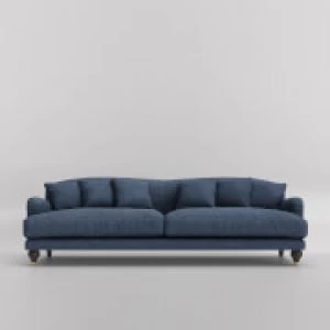 Image of Swoon Holton Smart Wool 3 Seater Sofa - 3 Seater - Indigo