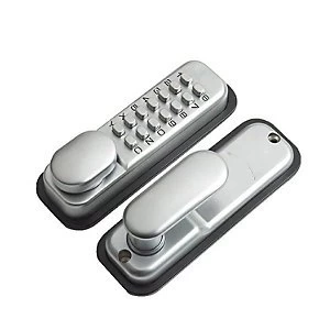 Image of Yale P-DL02-SC Hold Open Push Button Lock - Satin Chrome