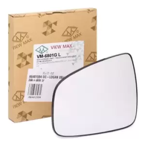 Image of ALKAR Wing Mirror Glass 6401594 Side Mirror Glass,Mirror Glass RENAULT,DACIA,Sandero / Stepway I (BS_),LOGAN I Kombi (KS_),LOGAN I (LS_),DUSTER