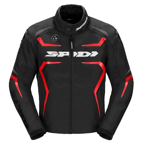 Image of Spidi Sportmaster H2Out Black White Red Motorcycle Jacket 3XL