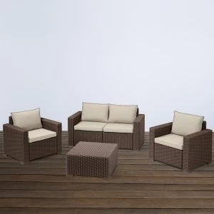 Image of Keter California Rattan Sofa Set - Brown