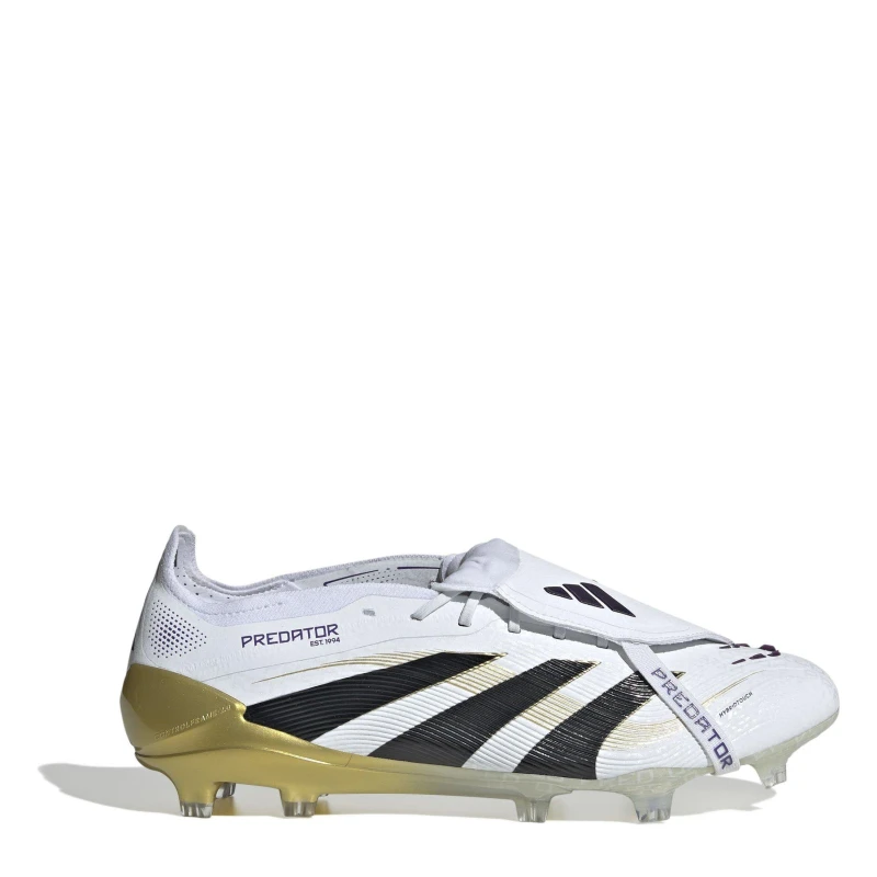 Image of adidas Predator Elite Fold-Over Tongue Firm Ground Football Boots White/Blk/Gold male 10 (44.7)