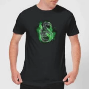Image of Harry Potter Slytherin Geometric Mens T-Shirt - Black - M