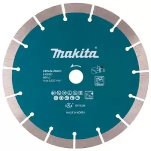 Image of Makita E-02967 Diamond Segmented Cutting Wheel Saw Blade 230mm 22mm For DCE090