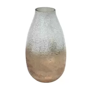 Image of Ivyline Verre Snowdrop Gold Frosted Vase H25cm W32cm