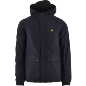 Image of Lyle and Scott Navy Hooded Pocket Jacket