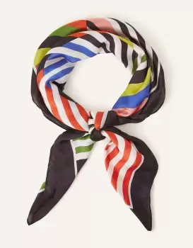 Image of Accessorize Womens Splice Satin Print Scarf, Size: 95x95cm