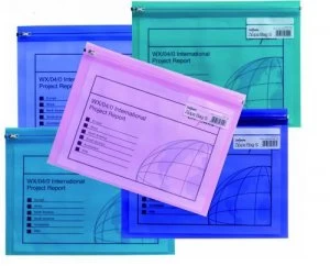 Image of Snopake Zippa Bag S Electra A4 Astd PK25