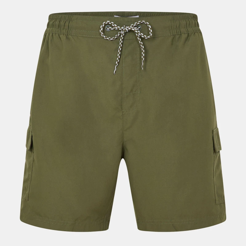 Image of Threadbare Mens Swim Shorts Khaki / Black male Large