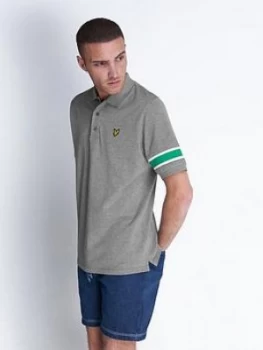 Image of Lyle & Scott Rib Insert Polo Shirt - Grey/Marl